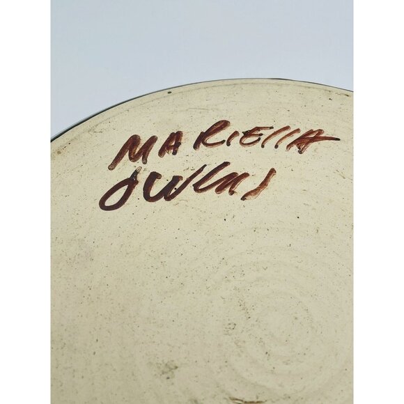 Mariella Owens Pottery Chip and Dip Bowl Red Green Blue - Picture 11 of 11